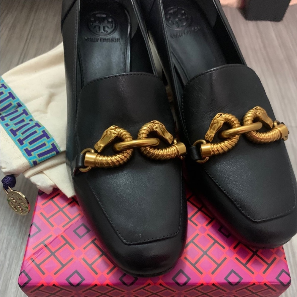 Tory Burch Jessa horse-head pumps loafer heels size 6